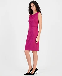Kasper Women's Crewneck Scuba Sleeveless Sheath Dress