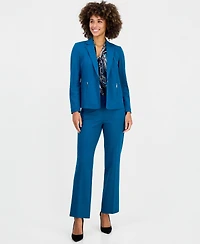 Kasper Petite Notch-Collar One-Button Compression Jacket