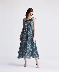 Reistor Women's One Shoulder Midi Dress