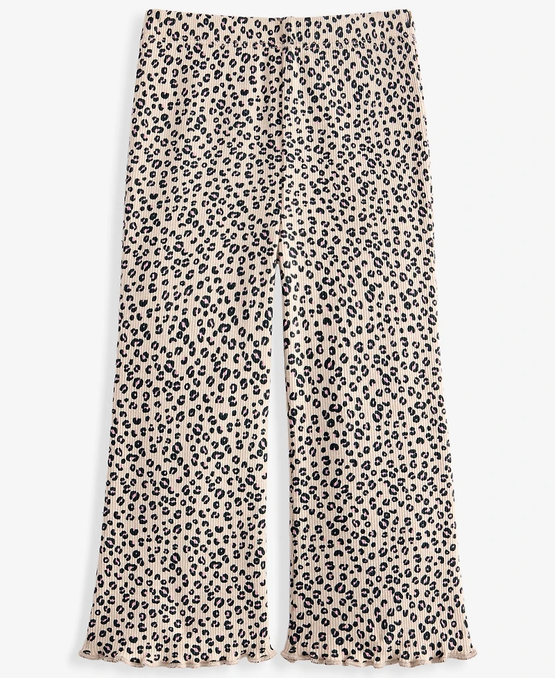 First Impressions Baby Girls' 3M-24M Mix & Match Leopard-Print Ribbed Flare Leggings, Macy's Exclusive