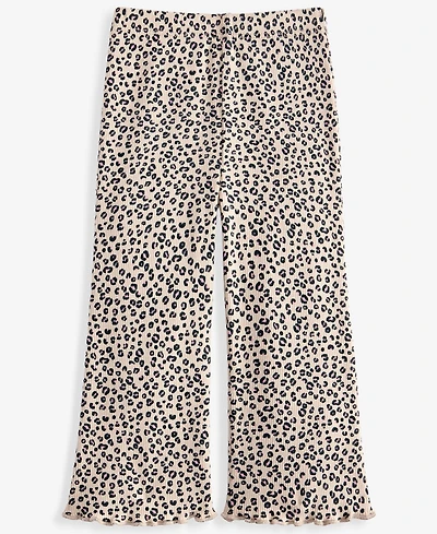 First Impressions Baby Girls' 3M-24M Mix & Match Leopard-Print Ribbed Flare Leggings, Macy's Exclusive