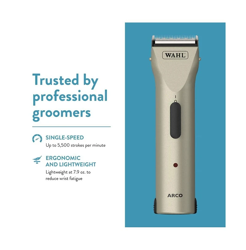Wahl Professional Animal Arco Pet, Dog, Cat, and Horse Cordless Clipper Kit