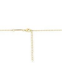 Unwritten Cubic Zirconia Gold-Tone Plated Saint and Cross Cluster Charm Necklace