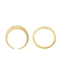 Unwritten Cubic Zirconia Gold-Tone Plated Multi Color Duo Stacking Ring Set