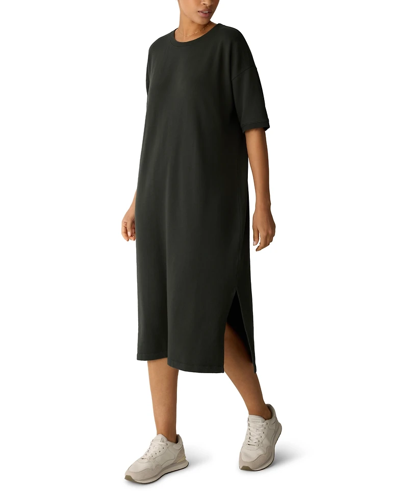 Eileen Fisher Women's Side Slit Crewneck Dress