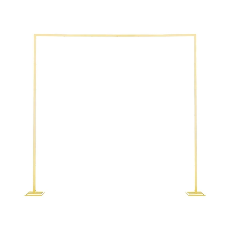 Sugift Arch Backdrop Stand 8 x 8 ft Square Metal Wedding Birthday Graduation Holiday Event Decor