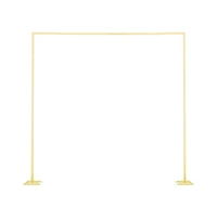 Sugift Arch Backdrop Stand 8 x 8 ft Square Metal Wedding Birthday Graduation Holiday Event Decor