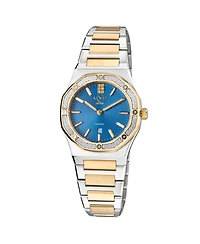 GV2 by Gevril Women's Palmanova Swiss Quartz Diamond Ip Stainless Steel Bracelet Watch