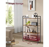 Slickblue Modern 4 Tier Tall Bookshelf Organizer Display Shelf Unit