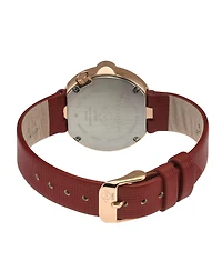 GV2 by Gevril Women's Perugia Swiss Quartz Diamond Hand made Italian saffiano leather Strap Watch