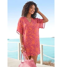Lascana Women's Tropical Cover up Beach Dress