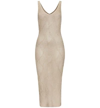 Lascana Women's Crochet Midi Dress Cover up Beach
