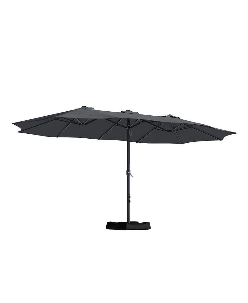 Boyel Living 15 Feet Patio Umbrella with Base Included Outdoor Double-sided Umbrella Extra Large Umbrella for Patio