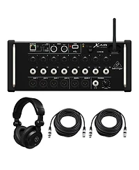 Behringer X Air XR16 Digital Mixer with Wi-Fi and Usb Recorder, Bundle with TAPH100 Headphones and 2x 50' Xlr Microphone Cable