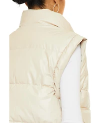 KanCan Women's Frida Cropped Puffer Vest