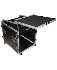 ProX T-12MRSS13ULT Flight Case with Laptop Shelf and Casters for 12U Rack x 13U Top Mixer Dj Combo