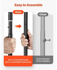 Ecooso Rolling Clothes Rack with Wheels, Adjustable Crossbar, Side Hooks, 150 lb Capacity, Heavy-Duty Carbon Steel Garment Rack