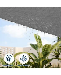 homfan Rectangle Sun Shade Sail, 95% Uv Block Outdoor Canopy for Patio, Backyard, Deck and Garden