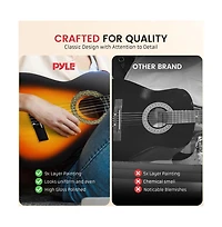 Pyle 34" 6-String Classic Guitar with Digital Tuner and Accessory Kit