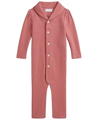 Polo Ralph Lauren Baby Girls' Estate Rib Shawl Collar Coverall