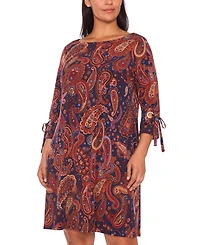 Msk Plus Boat Neck Shift Dress