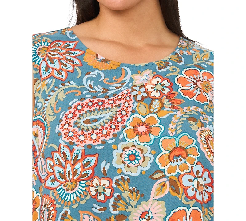 Msk Plus Crewneck Sleeveless Shift Dress