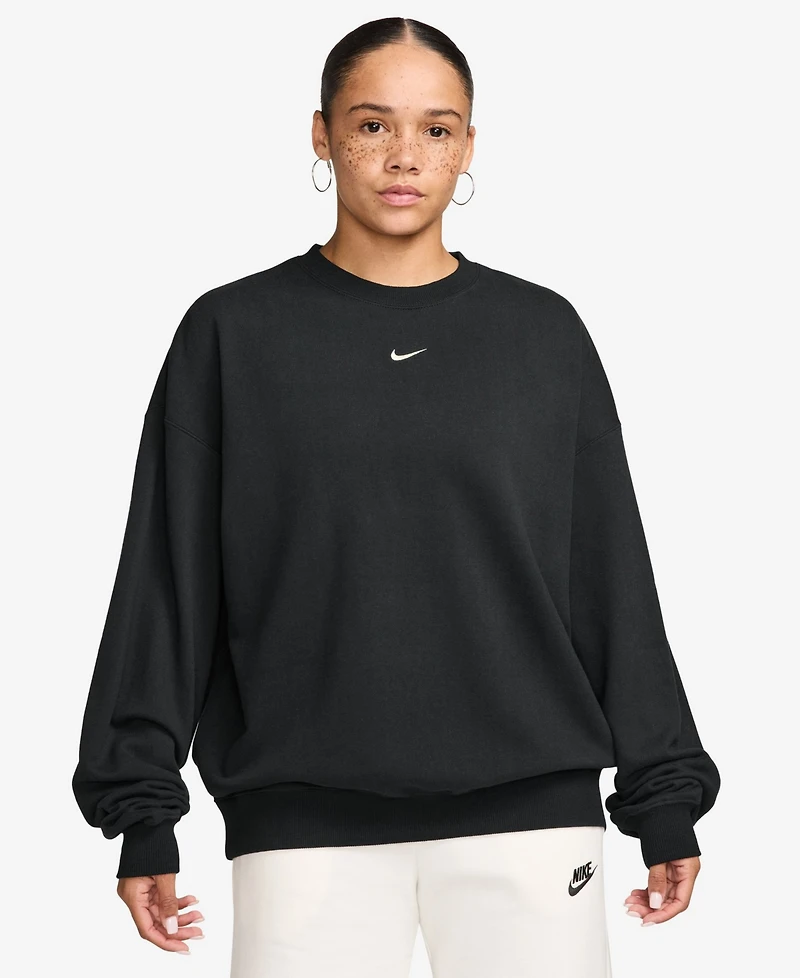 Nike Women's Studio Fleece Oversized Crewneck Sweatshirt