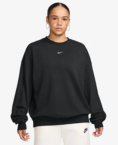 Nike Women's Studio Fleece Oversized Crewneck Sweatshirt