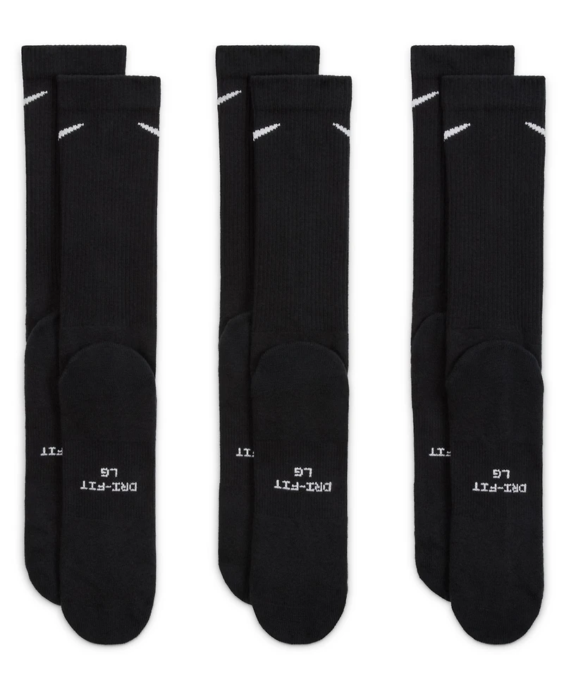 Nike Men's Everyday Elevated Crew Socks, 3-Pack
