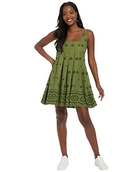 London Times Women's Square Neck Short Dress