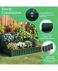 Sugift Heavy-Duty Metal Outdoor 3-Tier Raised Garden Bed Planter Box