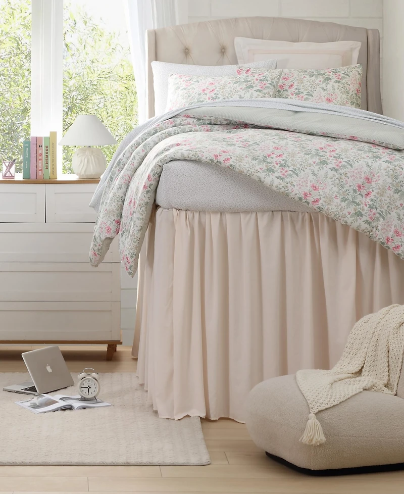 Laura Ashley Arden Floral Washed Microfiber -Pc. Comforter Set