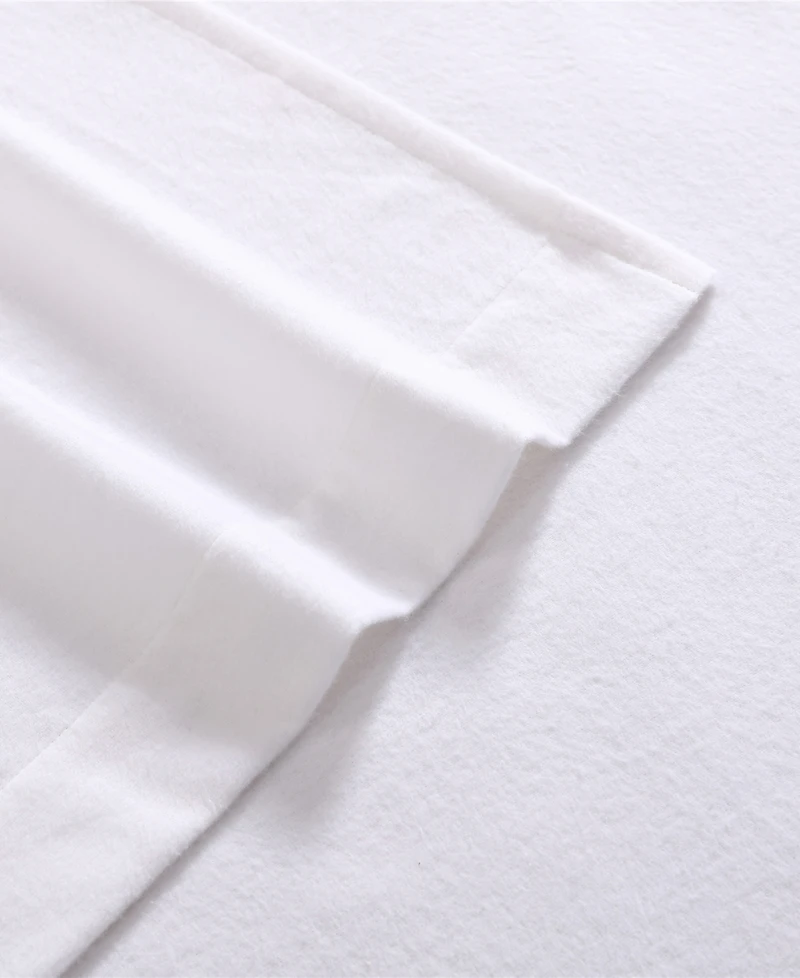 Laura Ashley Solid Cotton Flannel 3-Pc. Sheet Set, Twin