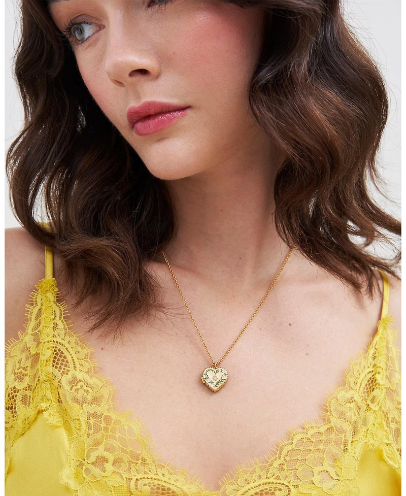 Fable England Jasmine Heart Locket Necklace