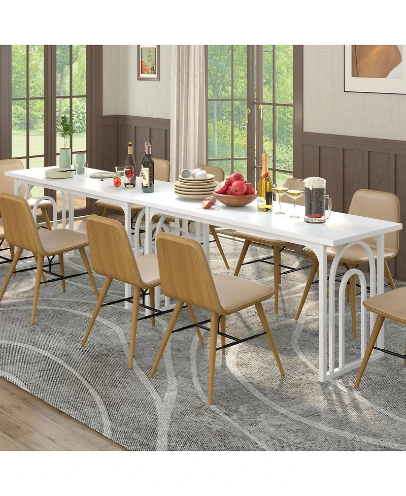 Slickblue 63 Inch Kitchen Dining Table for 6-8 Rectangular Farmhouse
