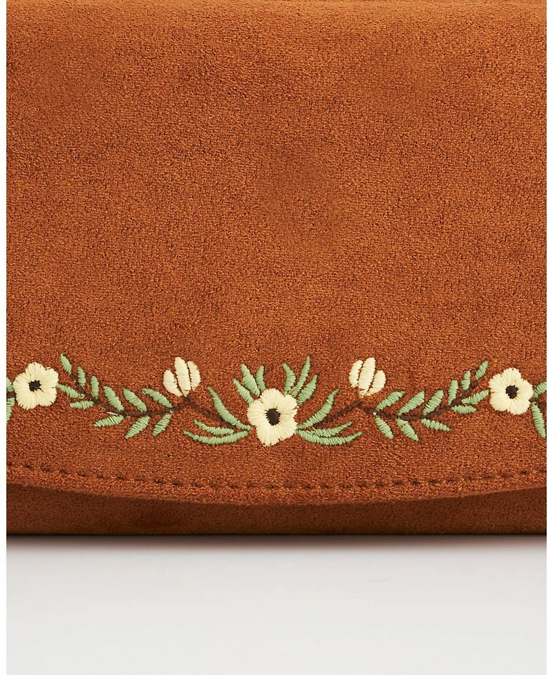 Fable England Women's Floral Embroidered Purse