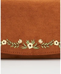 Fable England Women's Floral Embroidered Purse