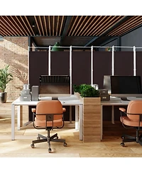 sumyeg 6-Foot 6-Panel Room Divider with Steel Support Base for Indoor Privacy Separation
