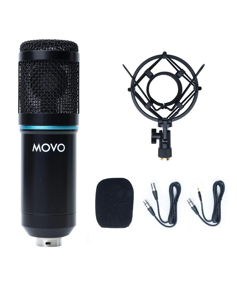 Movo Pc-M6 Universal Cardioid Condenser Podcast Microphone with Xlr and 3.5mm