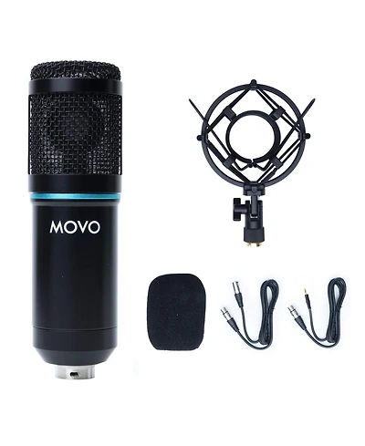 Movo Pc-M6 Universal Cardioid Condenser Podcast Microphone with Xlr and 3.5mm