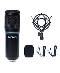 Movo Pc-M6 Universal Cardioid Condenser Podcast Microphone with Xlr and 3.5mm