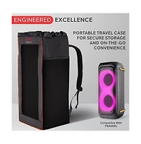 Pyle Waterproof and Tear-Proof Soft Carrying Speaker Bag - Portable Travel Case for Bluetooth Speaker