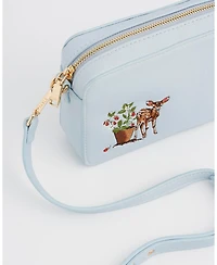 Fable England Women's Strawberry and Fawn Embroidered Camera Bag