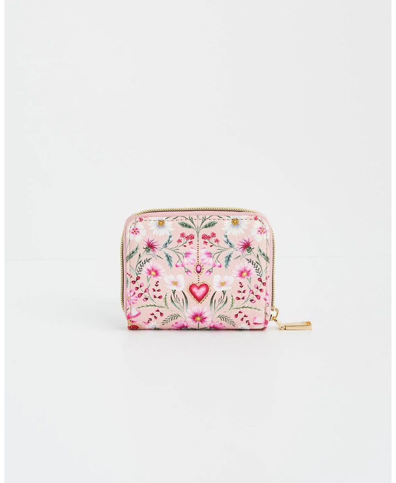 Fable England Women's Floral Heart Purse