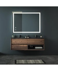 Phying Classy Led Vanity Mirror High Lumen Dimmable Touch Wall Switch Control Anti Fog Bathroom Mirror with Focused Backplane
