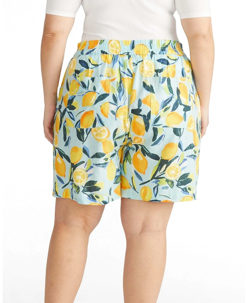 Universal Standard Plus Juniper Linen Easy Pull-On Shorts