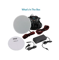 Pyle Ceiling and Wall Mount Speaker - Wireless Bluetooth 6.5" Dual 2-Way Audio Stereo Sound Subwoofer Kit w/ 300 Watts,
