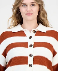 On 34th Trendy Plus Bold Stripe Button-Front Cardigan Sweater, Macy's Exclusive