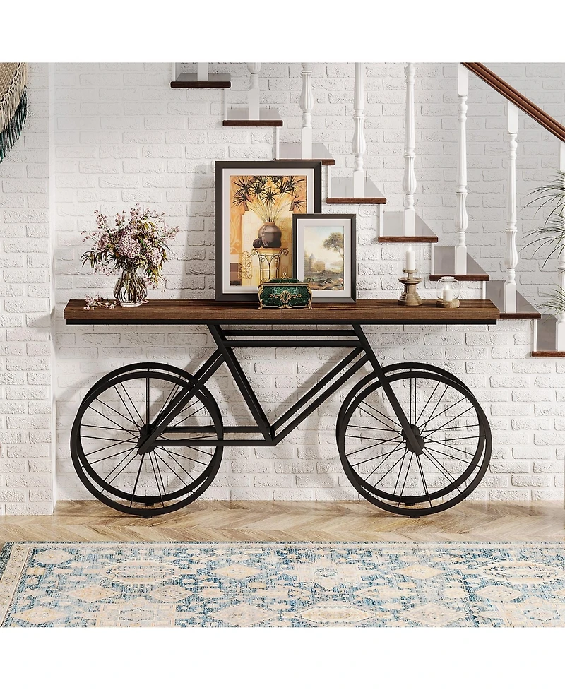 Slickblue Bicycle Console Table for Entryway or Living Room