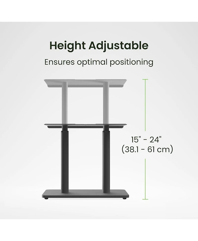 Kanto Sch Universal Height Adjustable Center Channel Speaker Stand